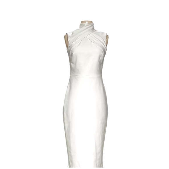 Elegant White Sleeveless Dress Wedding Chic Size 4 - Picture 1 of 3